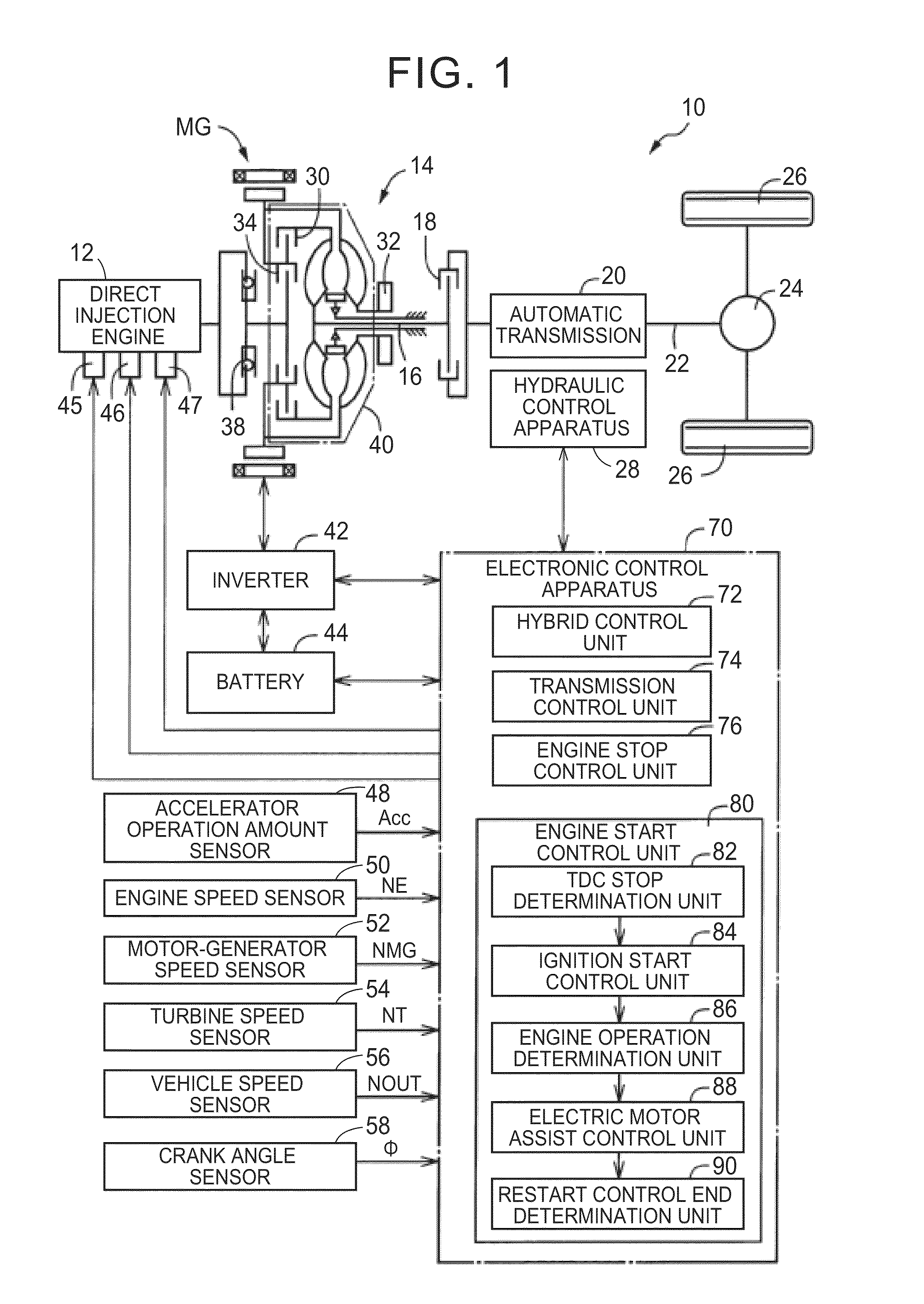 Engine start control apparatus for hybrid vehicle