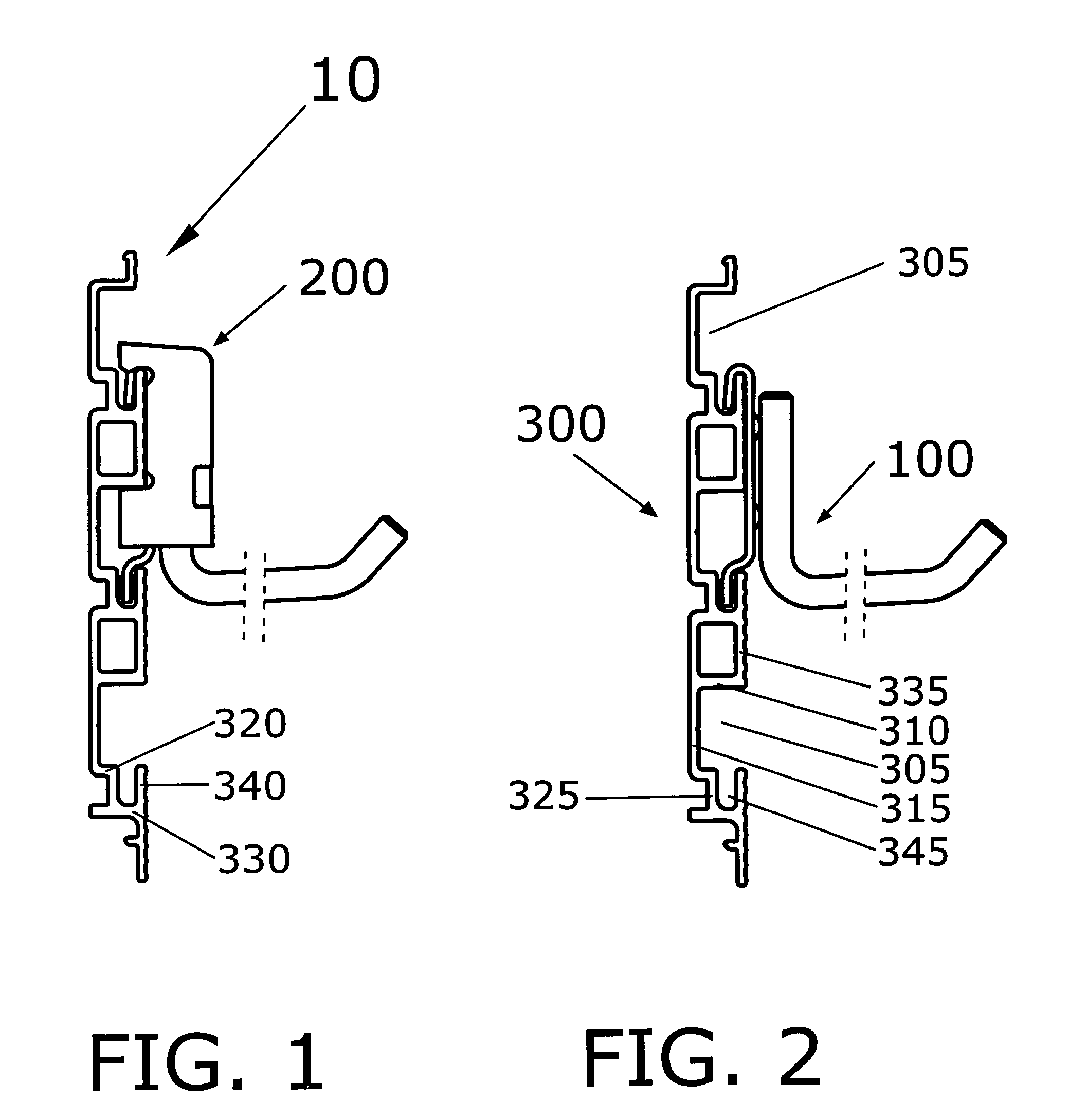 Hanger for use with a slatwall track and a retainer therefor