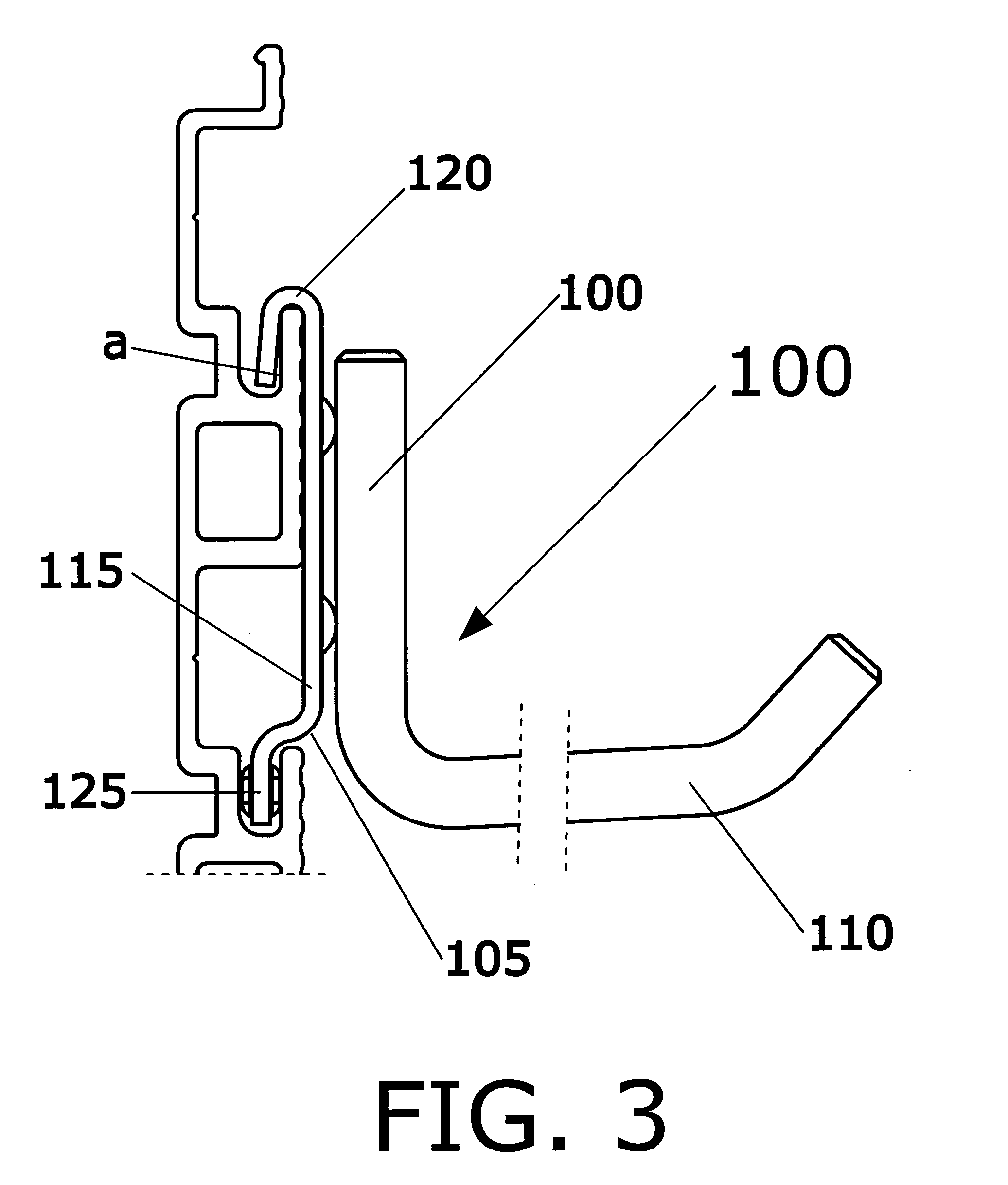 Hanger for use with a slatwall track and a retainer therefor