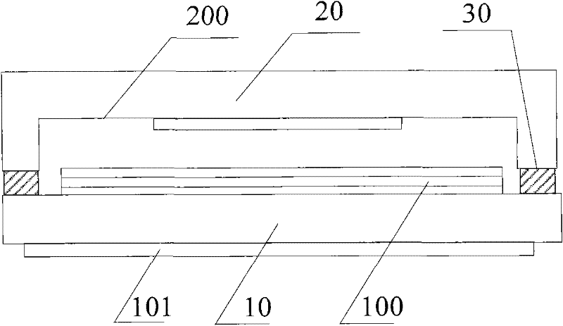 Organic electroluminescent display with multicolor regions and method for manufacturing same