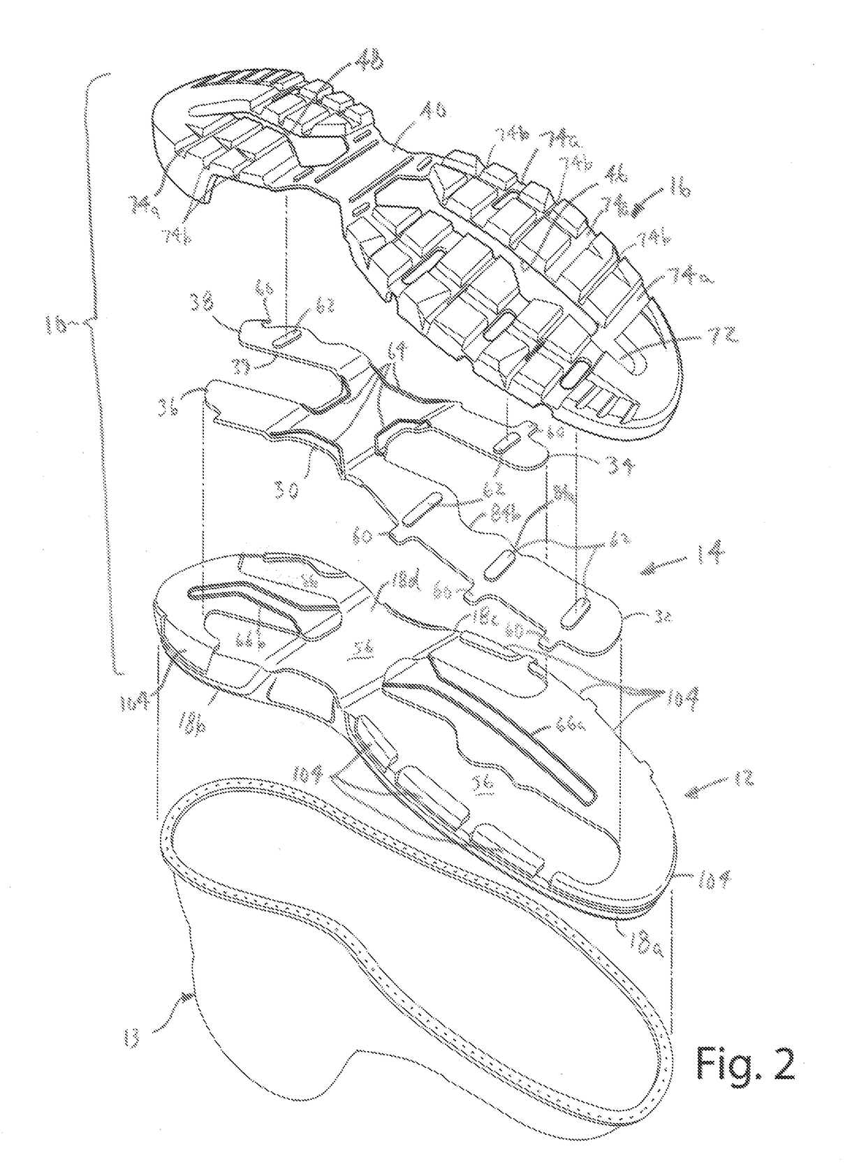 Sole assembly for article of footwear