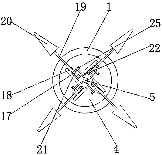 A pitch-changing device for a wind-driven generator