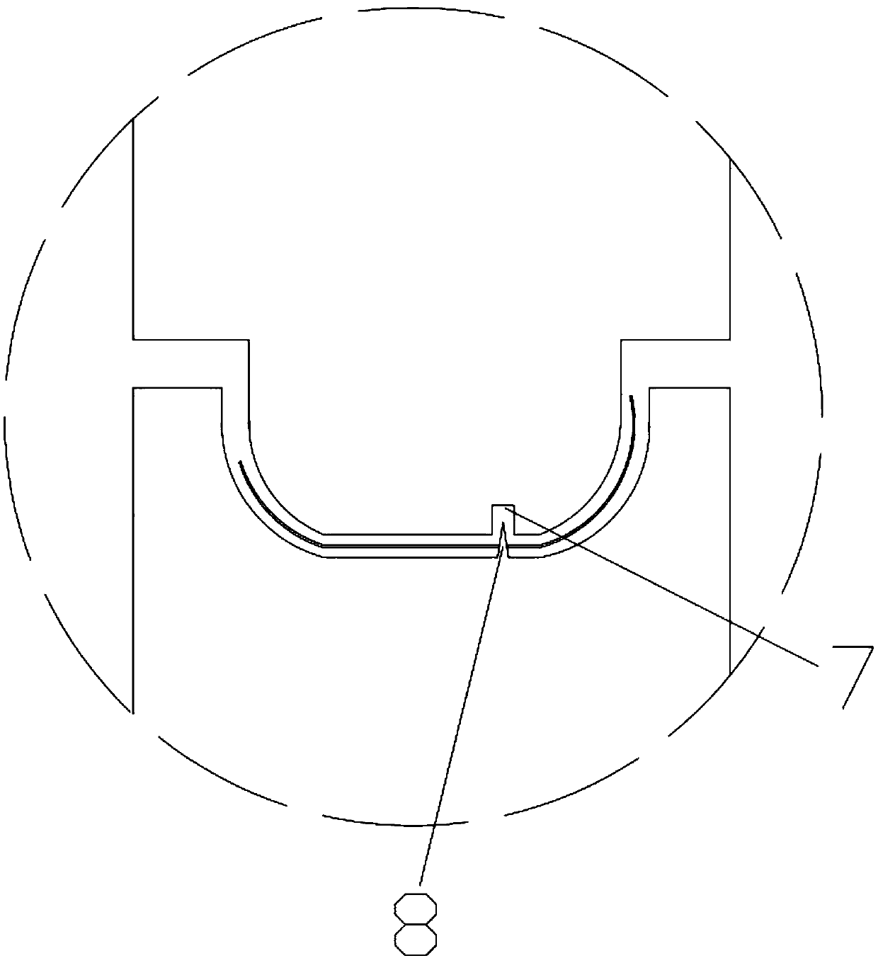 Side buckle type aluminum parting strip for hollow glass