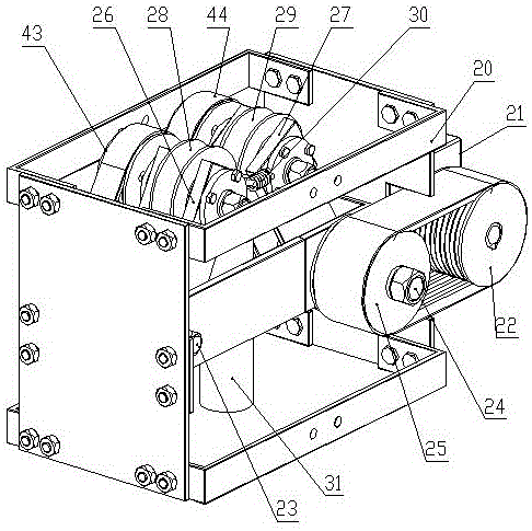 Device for assisting coal mine roof timbering anchor cable feeding