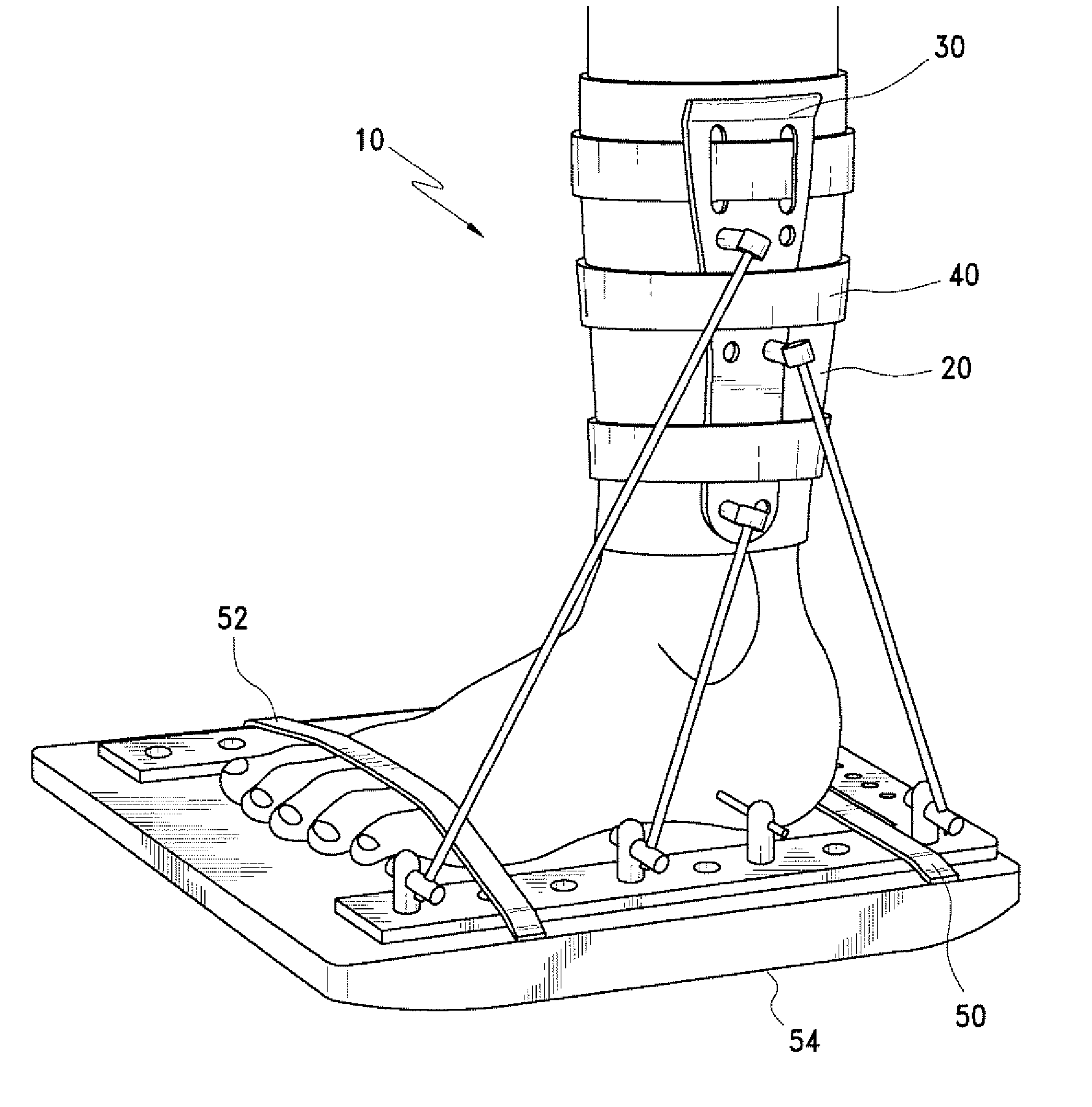 Brace for use with an external fixation device