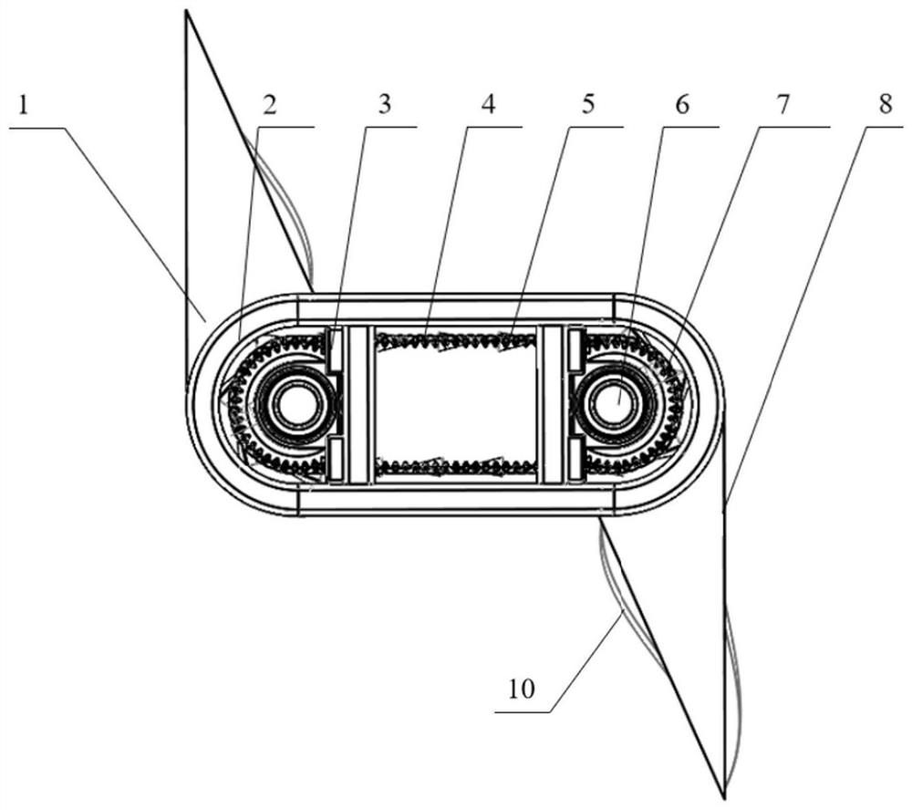 A diversion type biaxial membrane swing type water turbine