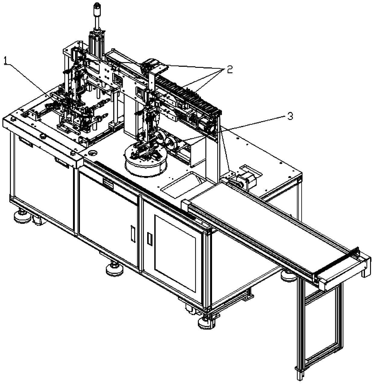 Assembling, detecting and sorting integrated device