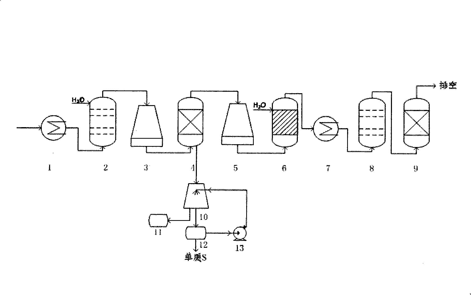 Low-temperature micro-oxygen purification method for removing harmful gas in yellow phosphorus tail gas