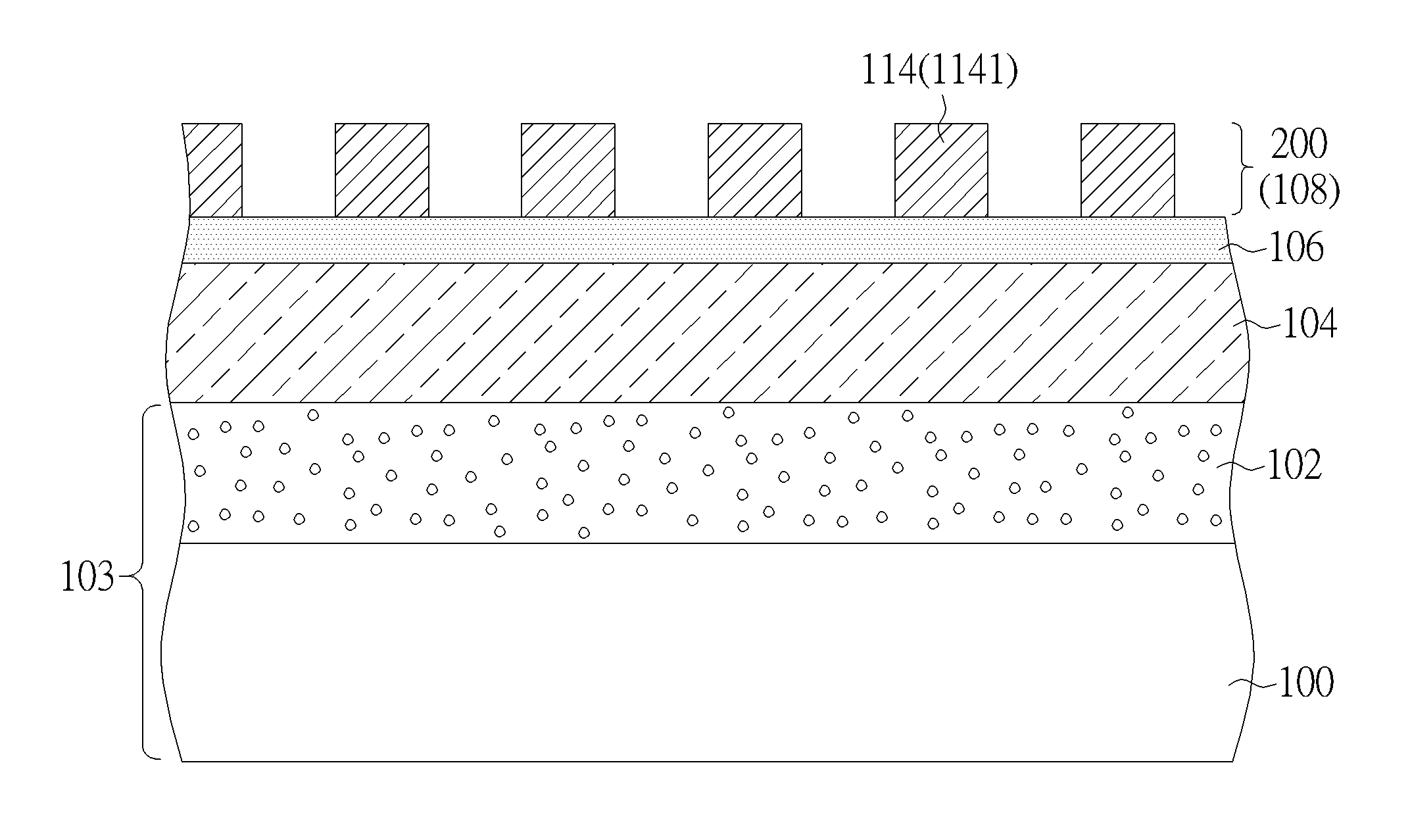 Method of forming non-continuous line pattern and non-continuous line pattern structure