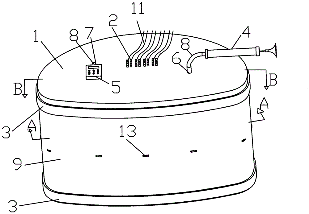 A uniform hydraulic pressure simulation loading device and method for tunnel structure model test