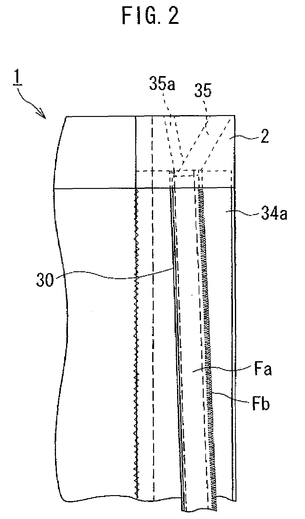 Garment having a waist size adjusting mechanism