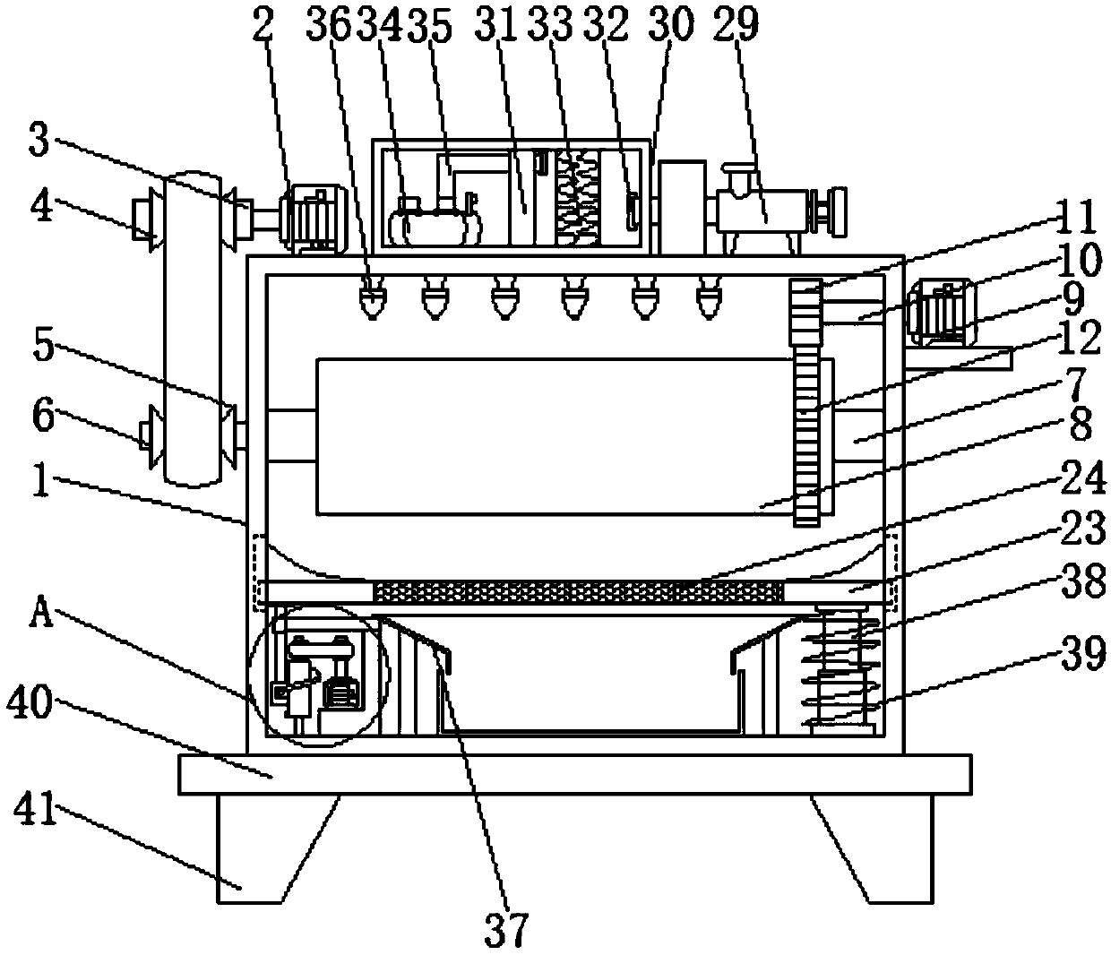 Rolling and screening device with drying function for tea leaves