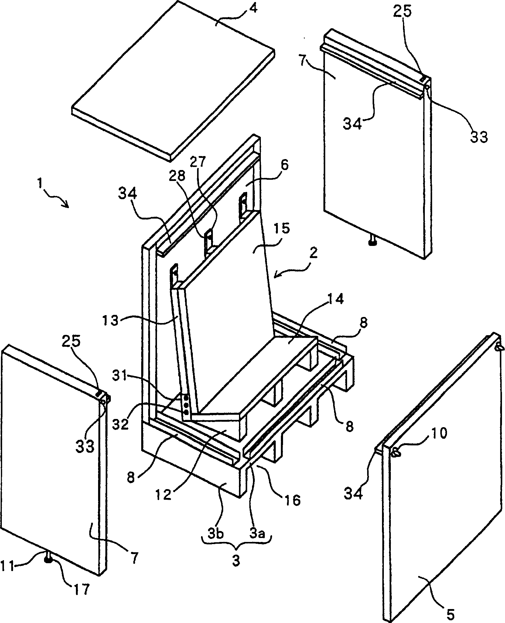 Box for packing glass plate and packing and unpacking method