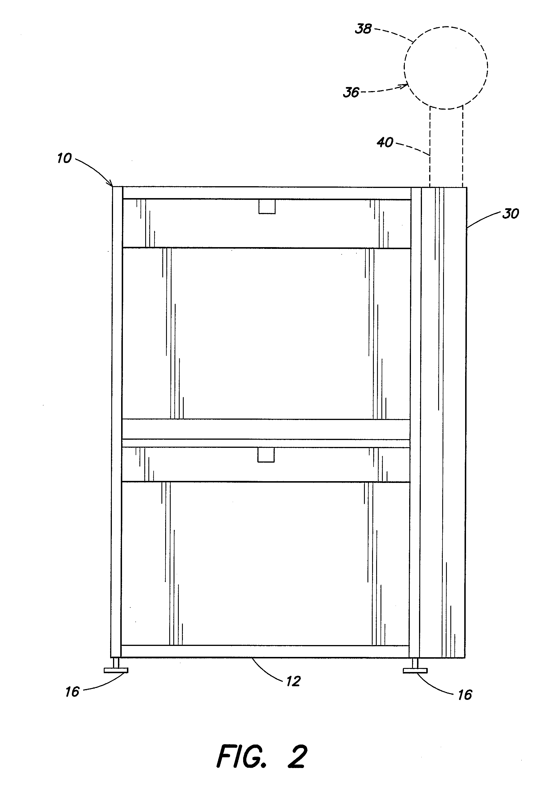 In-row air containment and cooling system and method