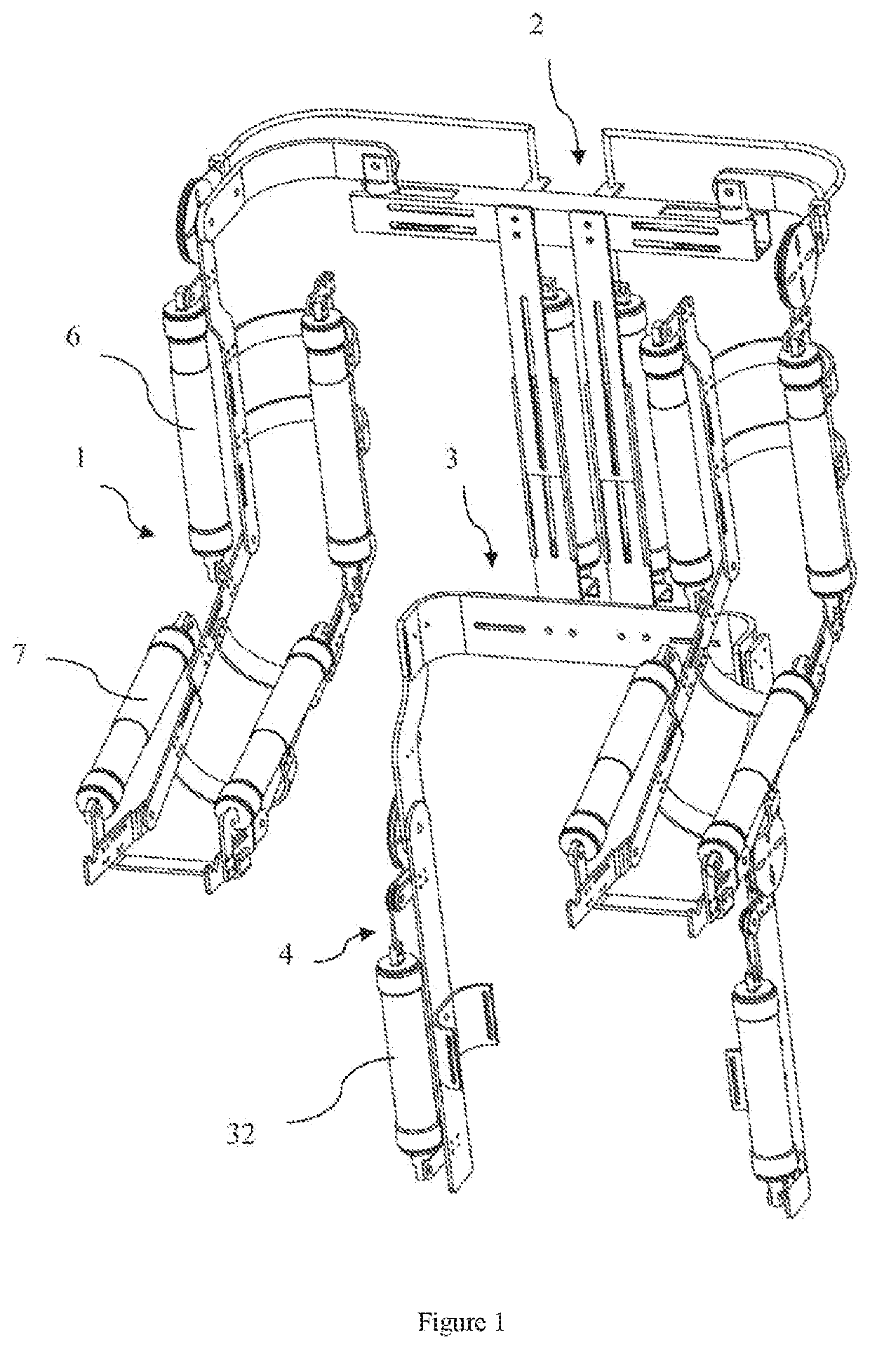 Assisted exoskeleton rehabilitation device