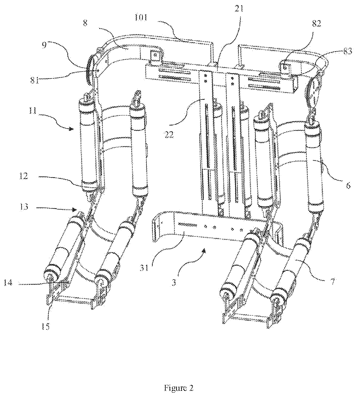 Assisted exoskeleton rehabilitation device