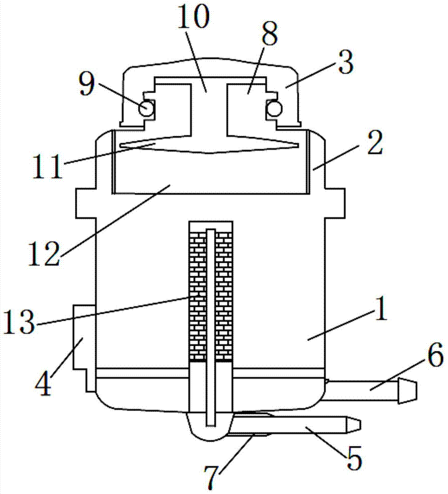 A kind of automobile steering liquid storage tank