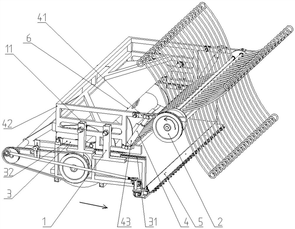 A kind of comb type sunflower harvesting method and header