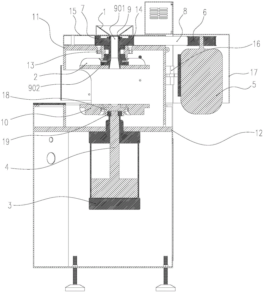 Novel vertical-type centrifugal casting machine