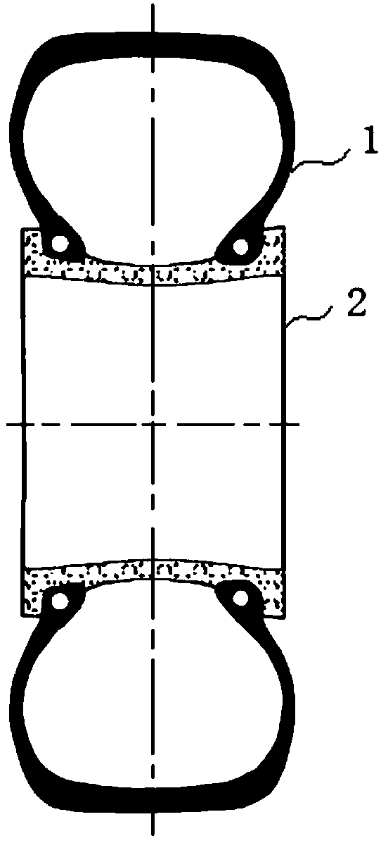 Method for calculating maximum deflection of tires of aircraft taking off in stress state