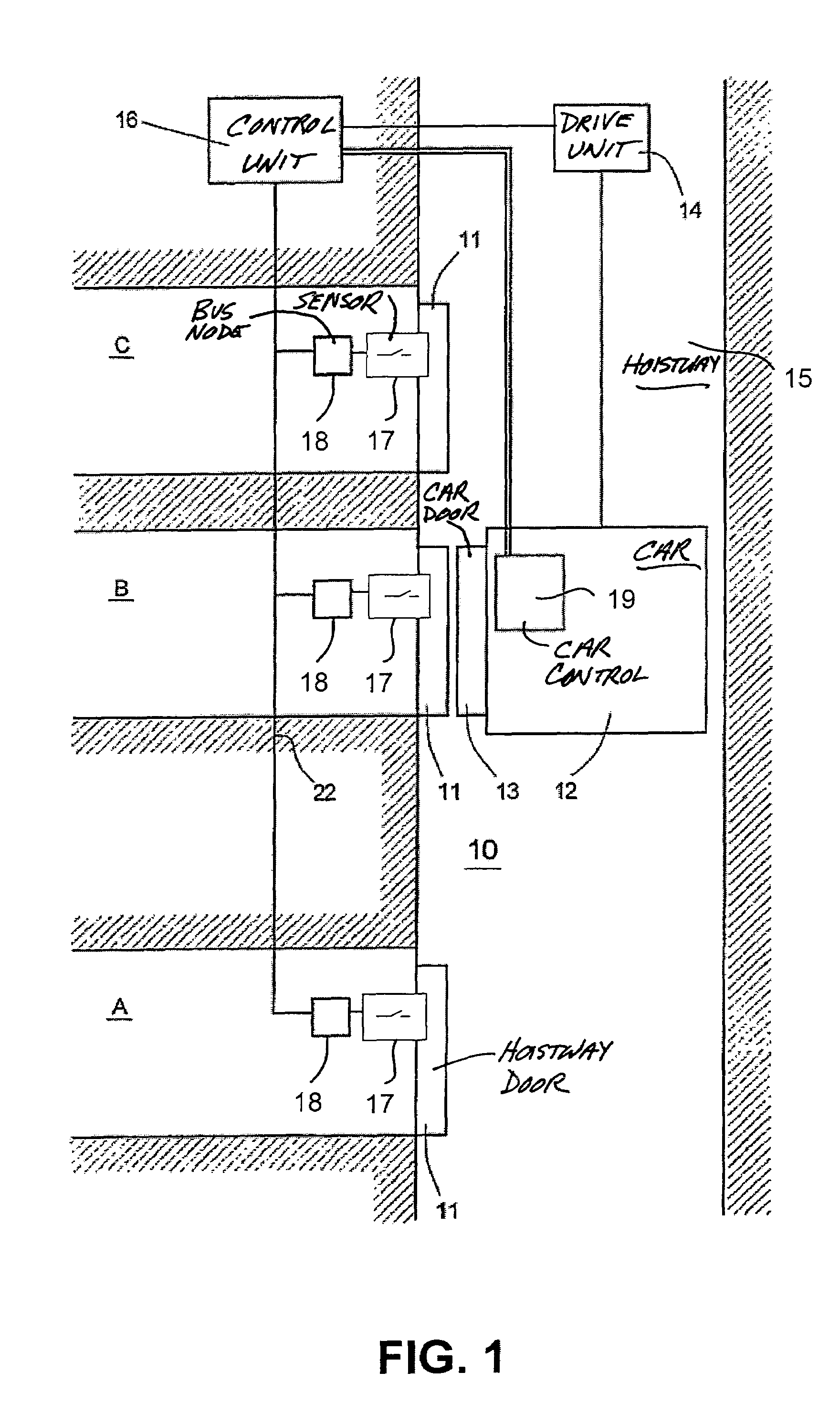 Elevator installation and monitoring system for an elevator installation