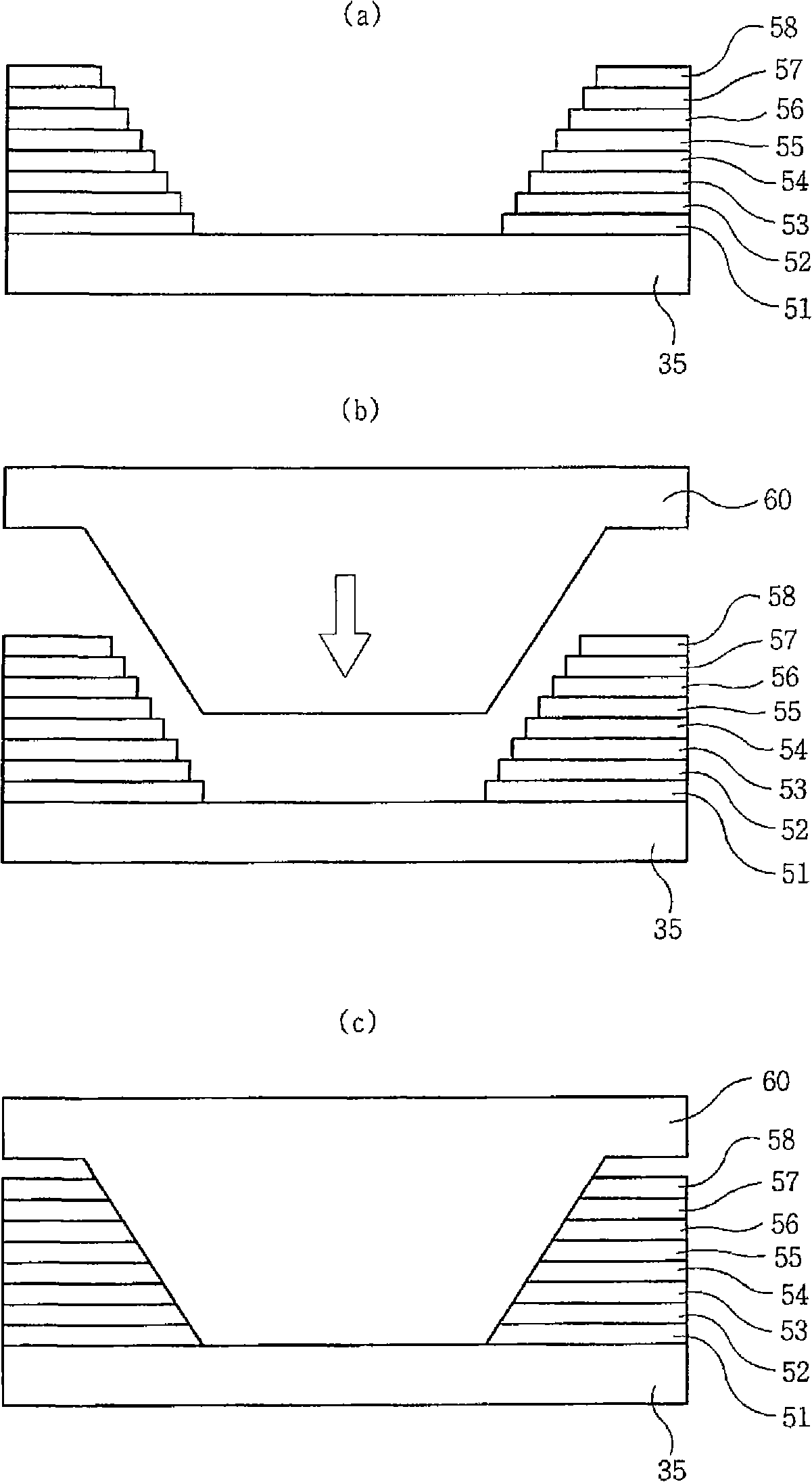 Electronic parts packages and method for forming a cavity thereof