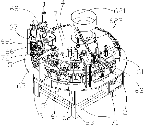 Automatic assembly line for LED energy-saving lamp