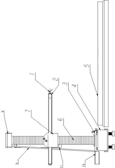 Horizontal arm type three-coordinate measuring and ruling machine