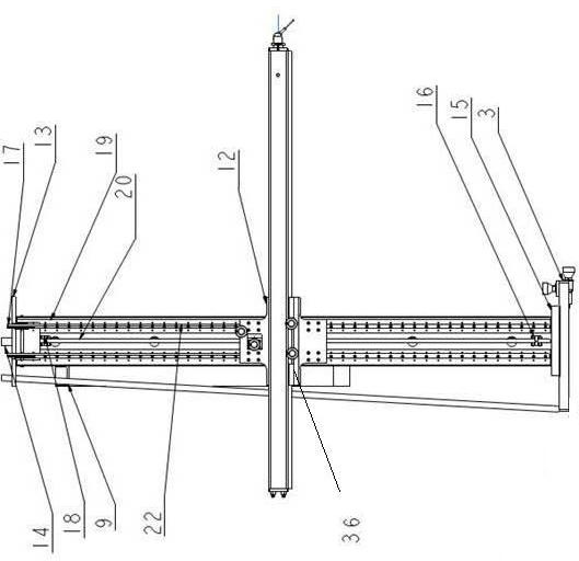 Horizontal arm type three-coordinate measuring and ruling machine