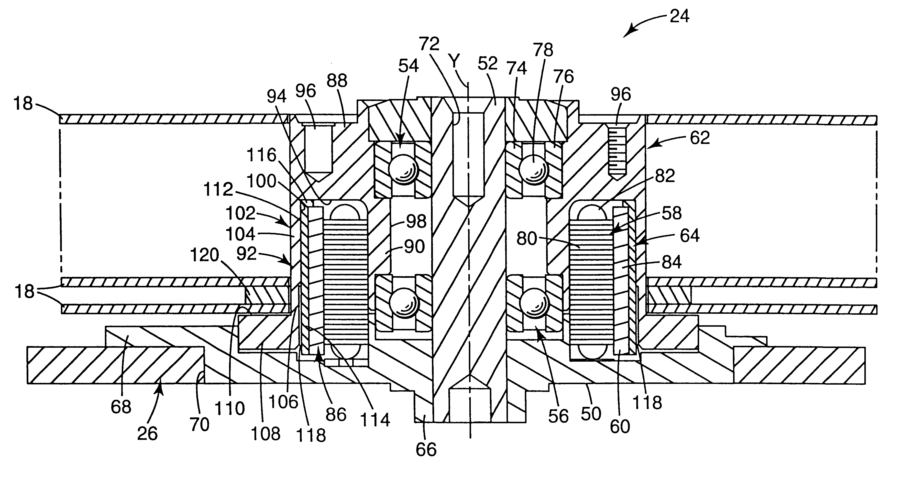 Disk drive with reduced thermal expansion induced disk slip