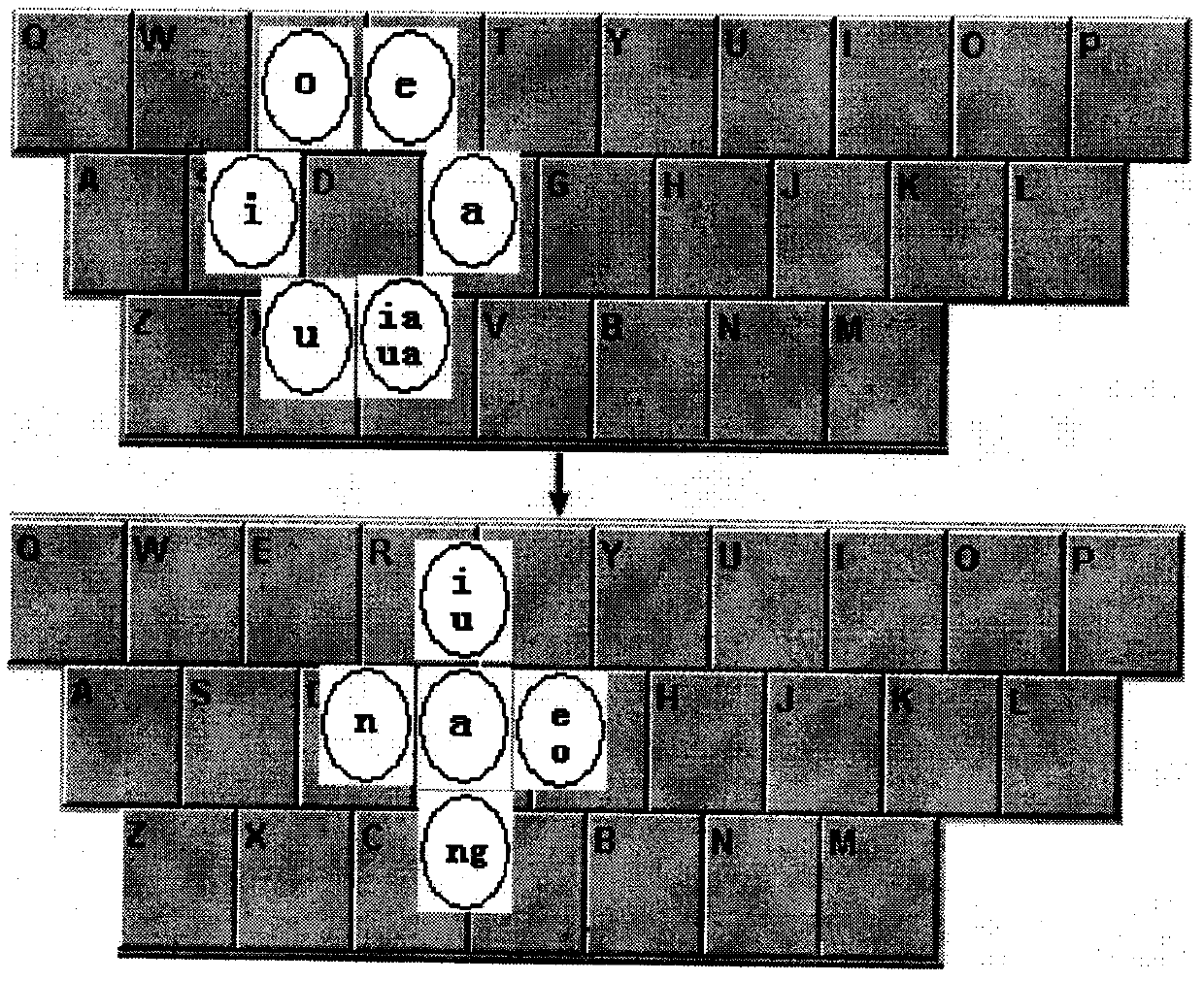 A fast pinyin input system based on a touch-sensitive device