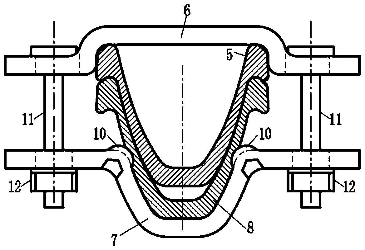 U-shaped steel support double-groove clamping plate anti-skid anti-snap safety clamp set and installation method