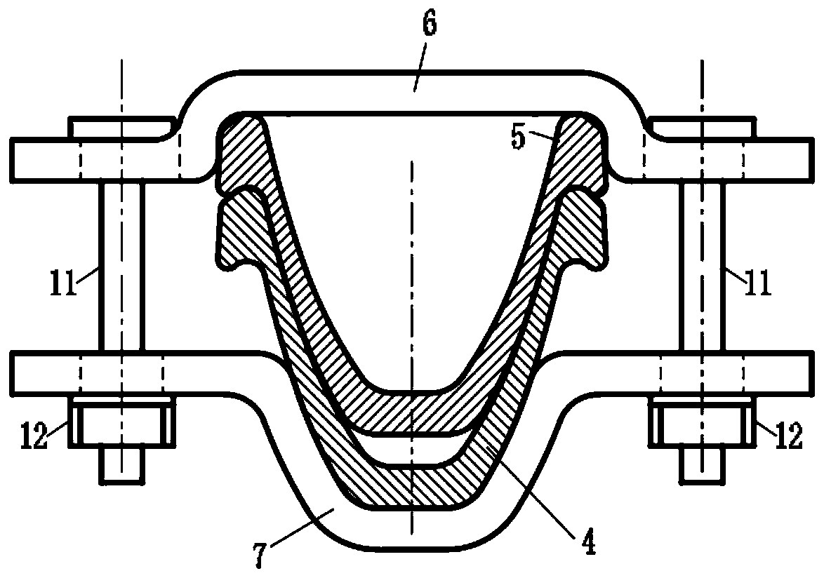 U-shaped steel support double-groove clamping plate anti-skid anti-snap safety clamp set and installation method