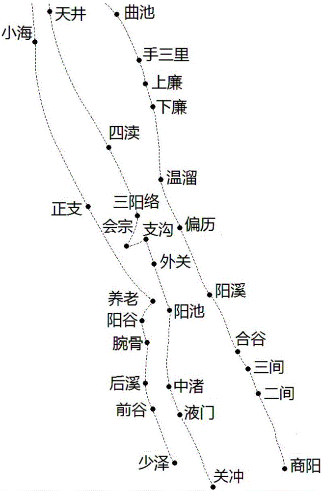 Generation method of human meridian and acupoint visual graph