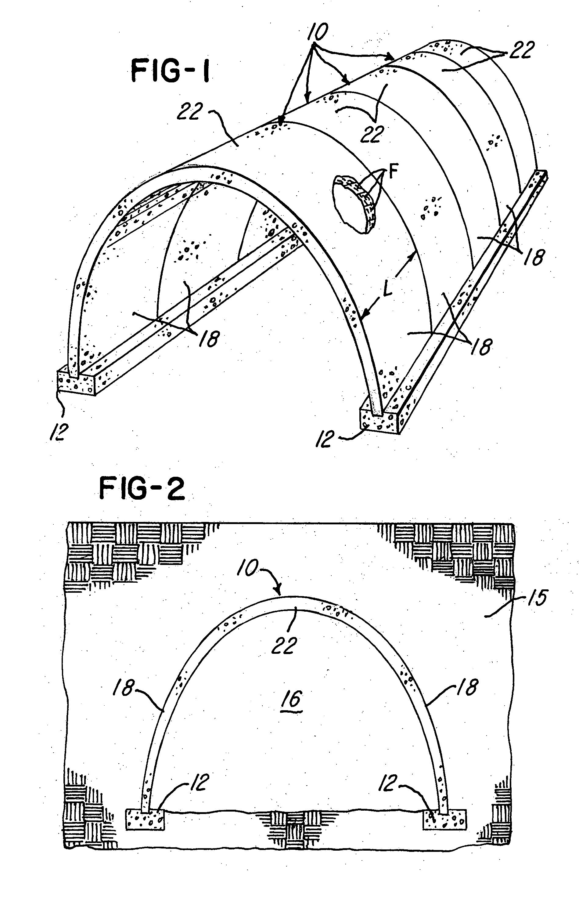 Open bottom fiber reinforced precast concrete arch unit