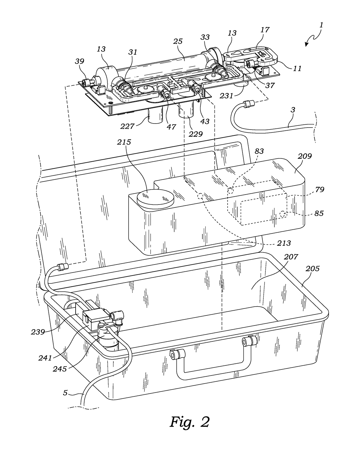 Portable hemodialysis machine and disposable cartridge with flow sensor