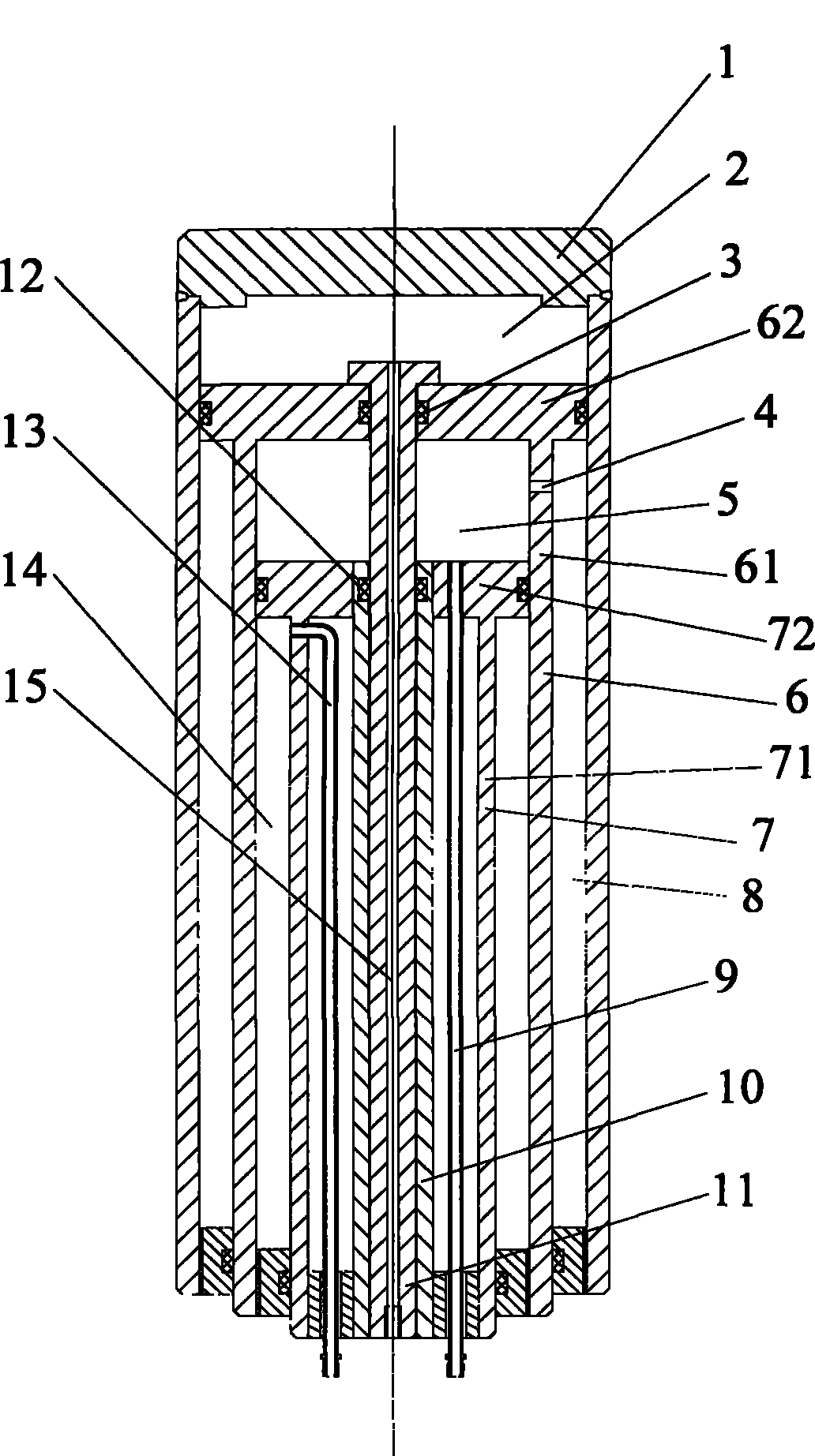 Multi-stage oil cylinder and hydraulic device with same