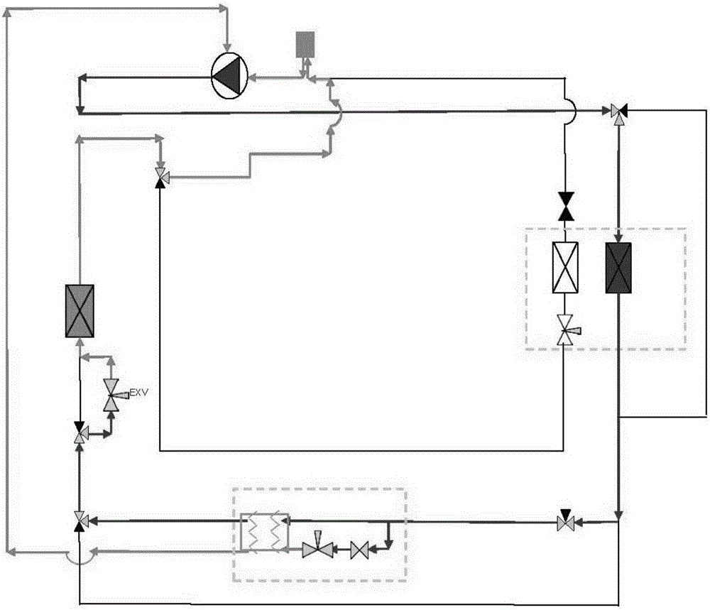 New energy automobile ultralow-temperature heat pump air conditioner system and control method