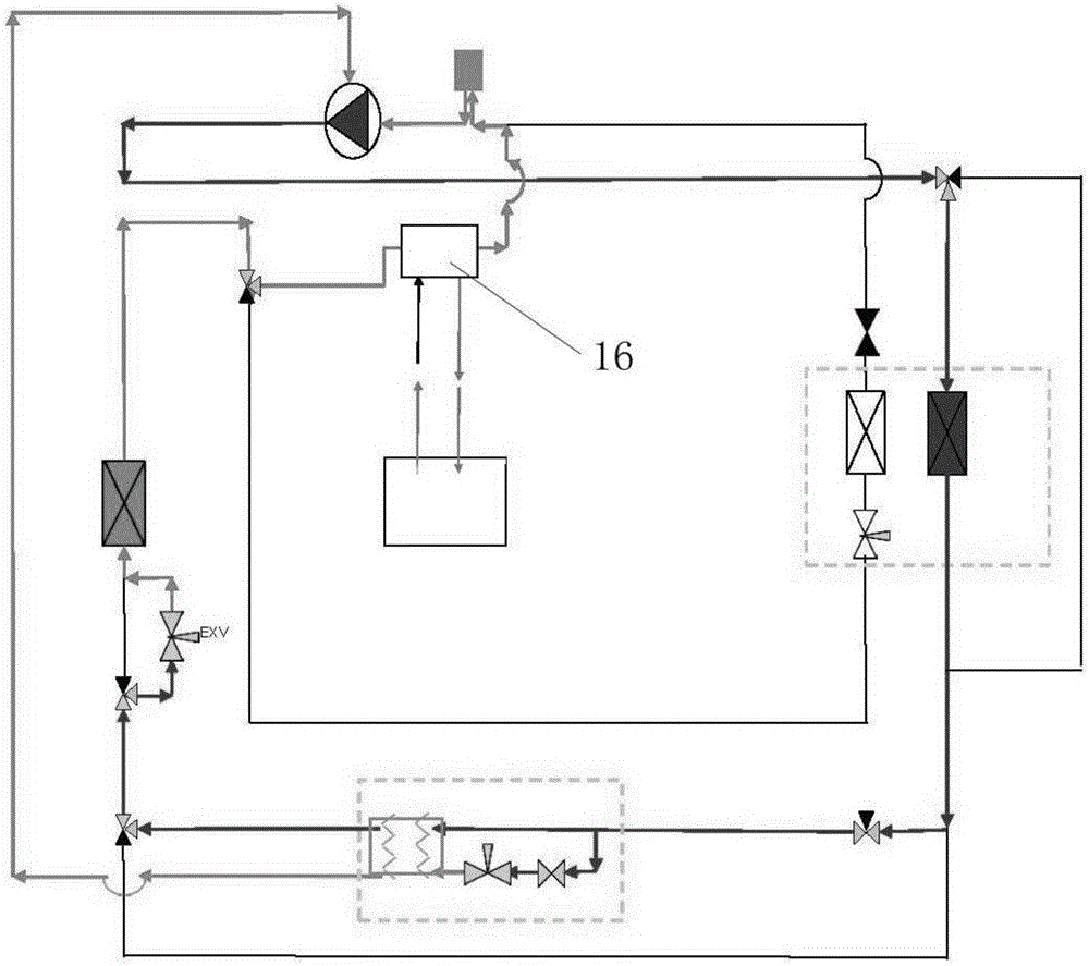 New energy automobile ultralow-temperature heat pump air conditioner system and control method