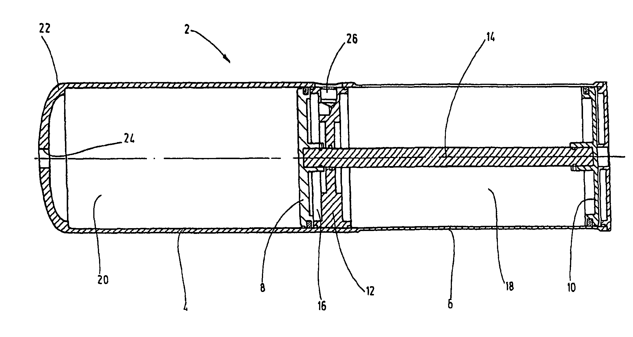 Dual piston accumulator