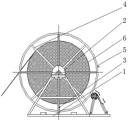 Automatic coiling and uncoiling device for large-caliber flat composite hose