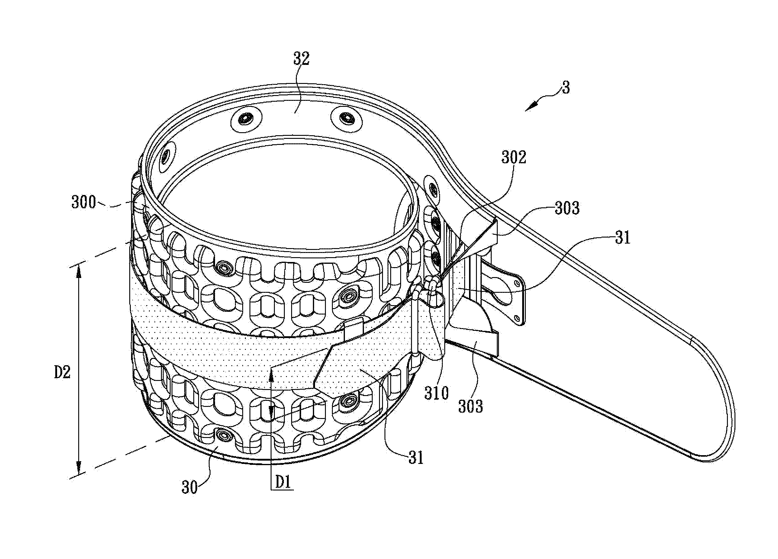 Air traction belt structure