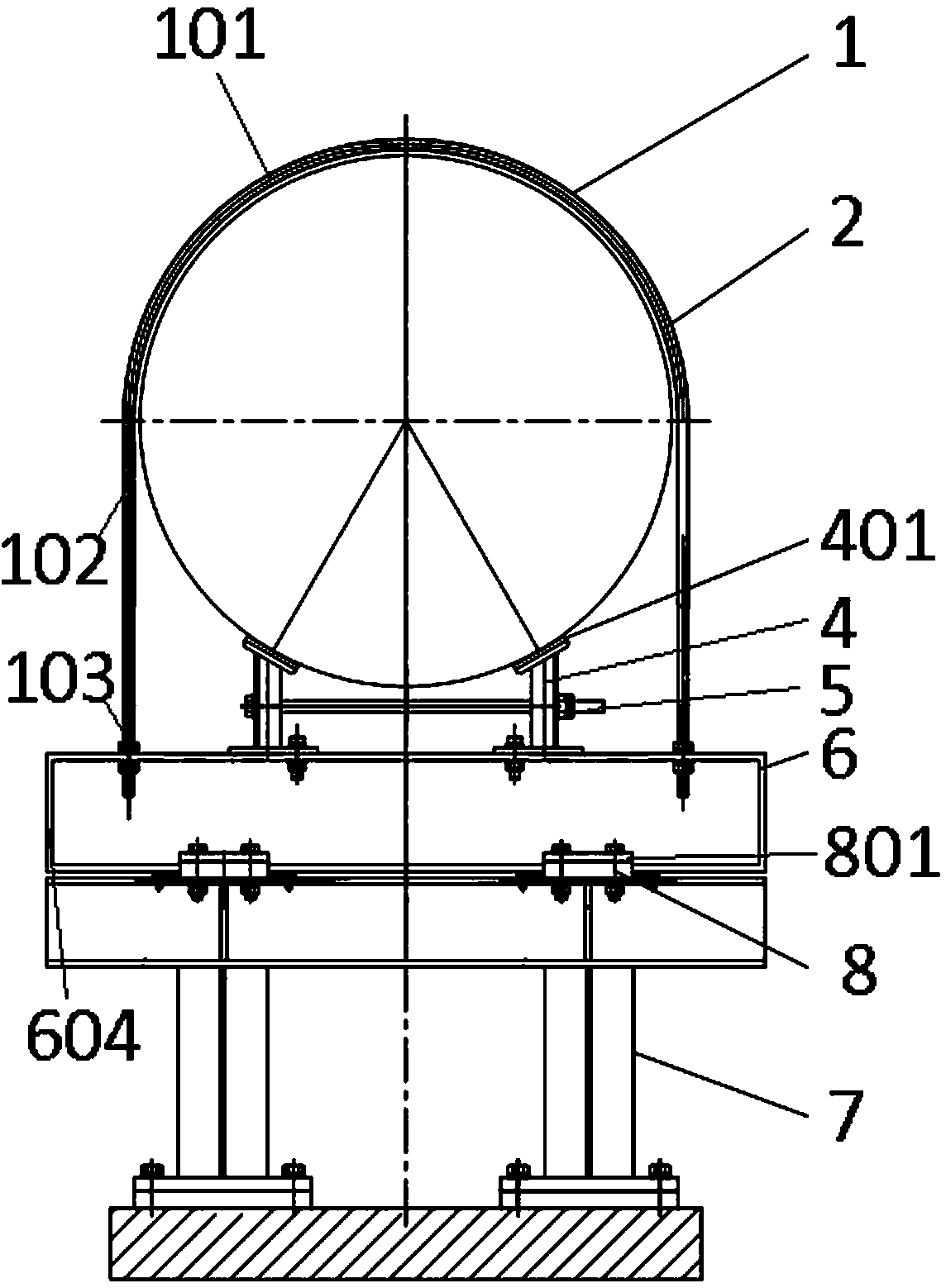 Bus power transmission system and bus pipeline supporting device thereof