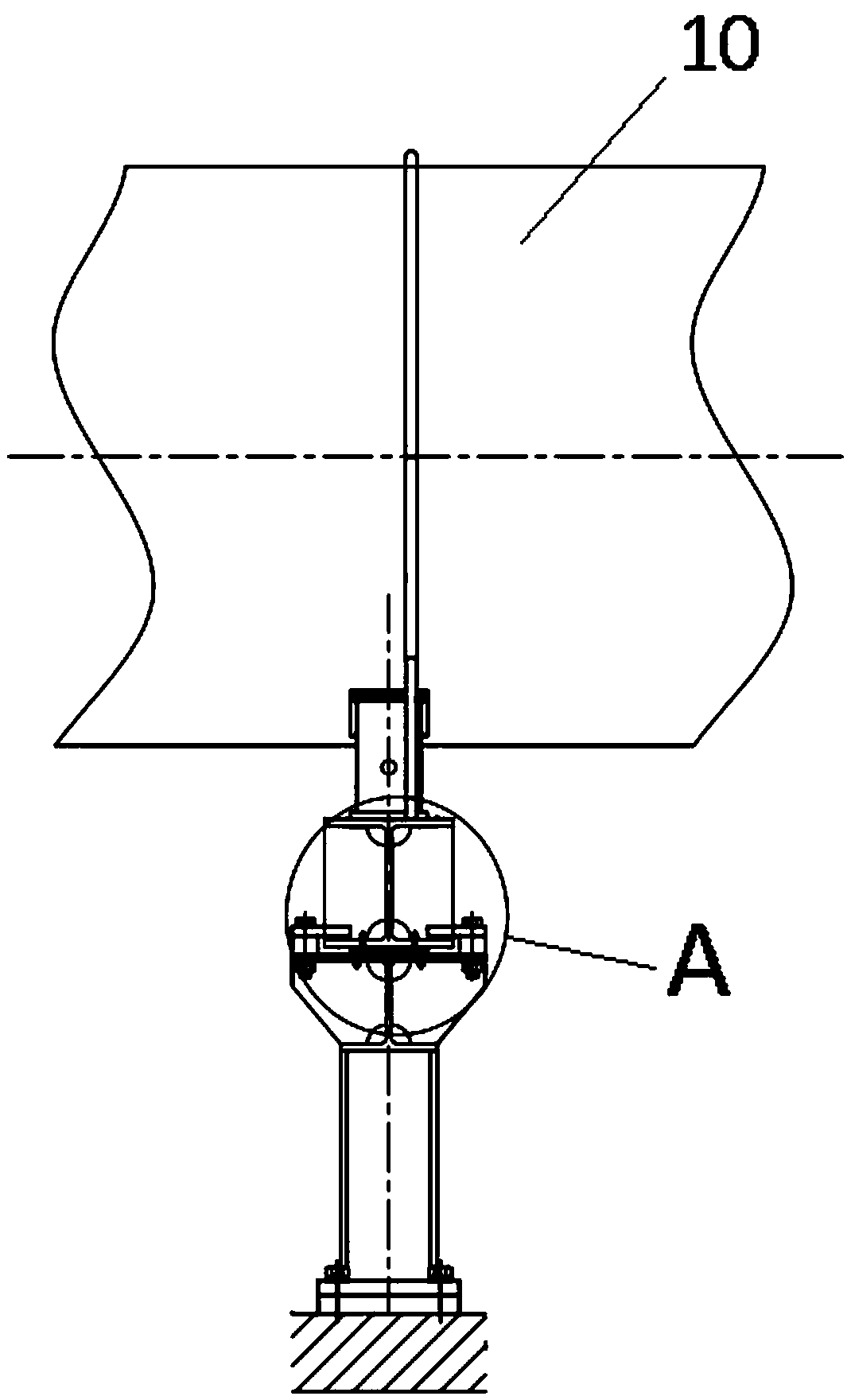 Bus power transmission system and bus pipeline supporting device thereof