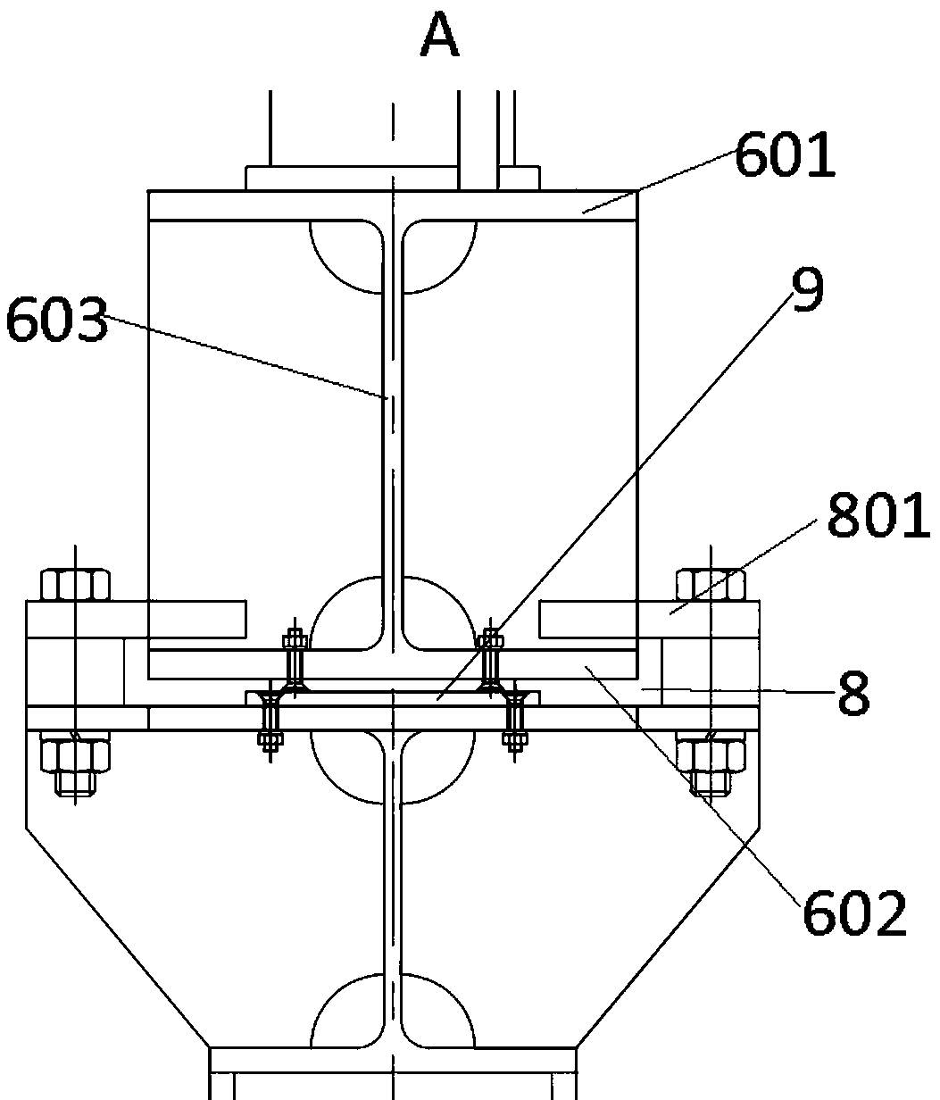 Bus power transmission system and bus pipeline supporting device thereof