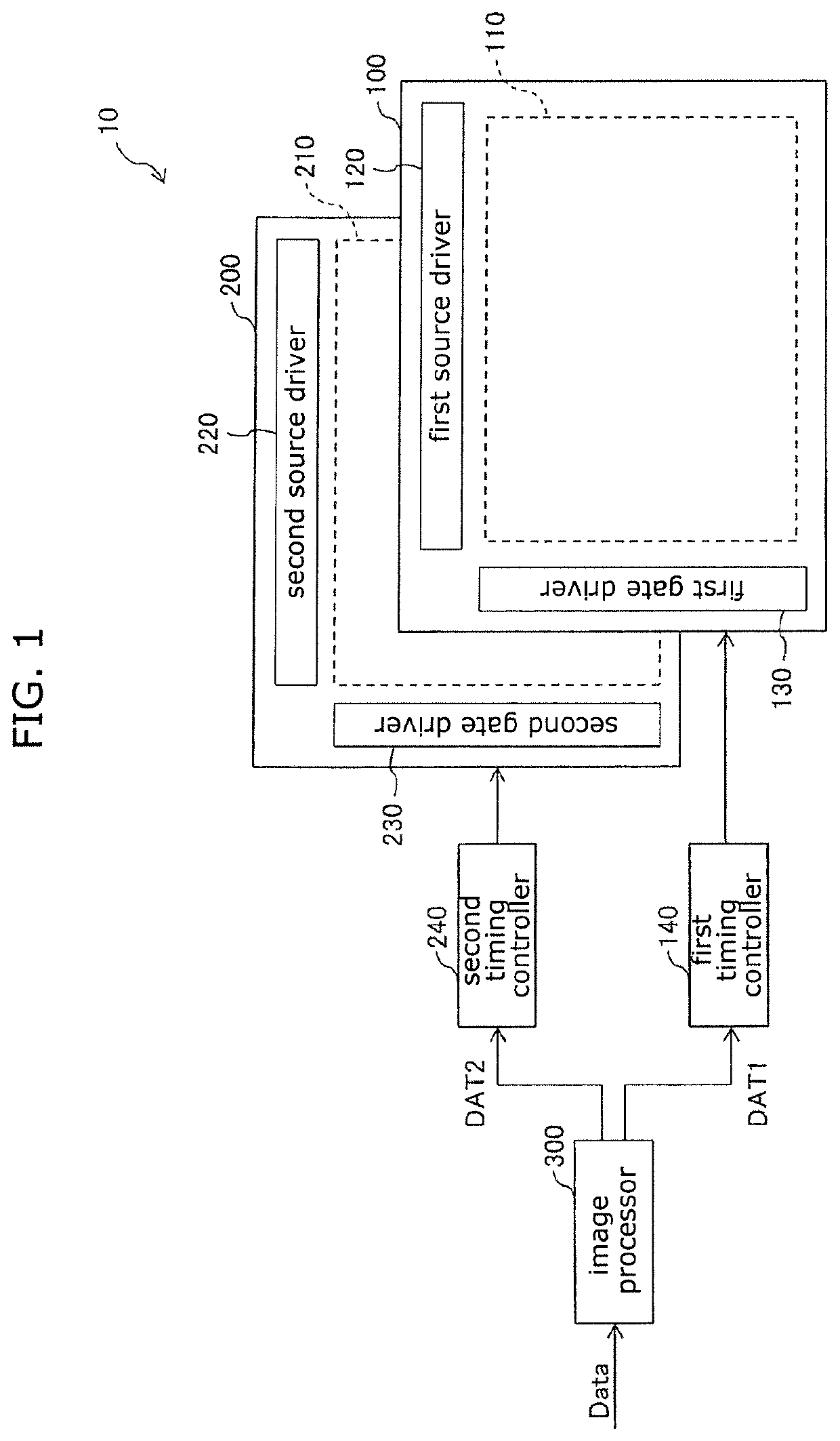 Liquid crystal display device having superposed display panels