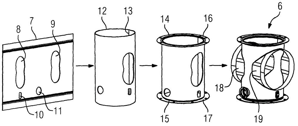 Method for manufacturing container component of sealing type switch device, and switch device