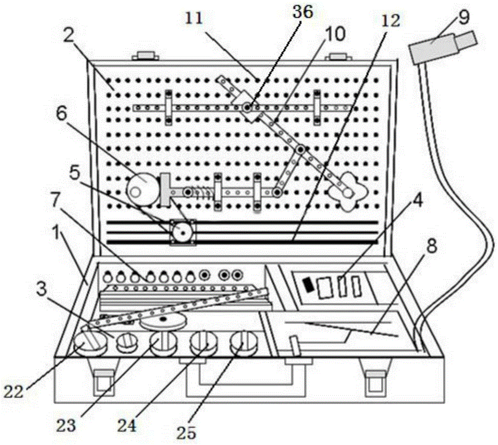 Portable assembled theoretical mechanics teaching aid