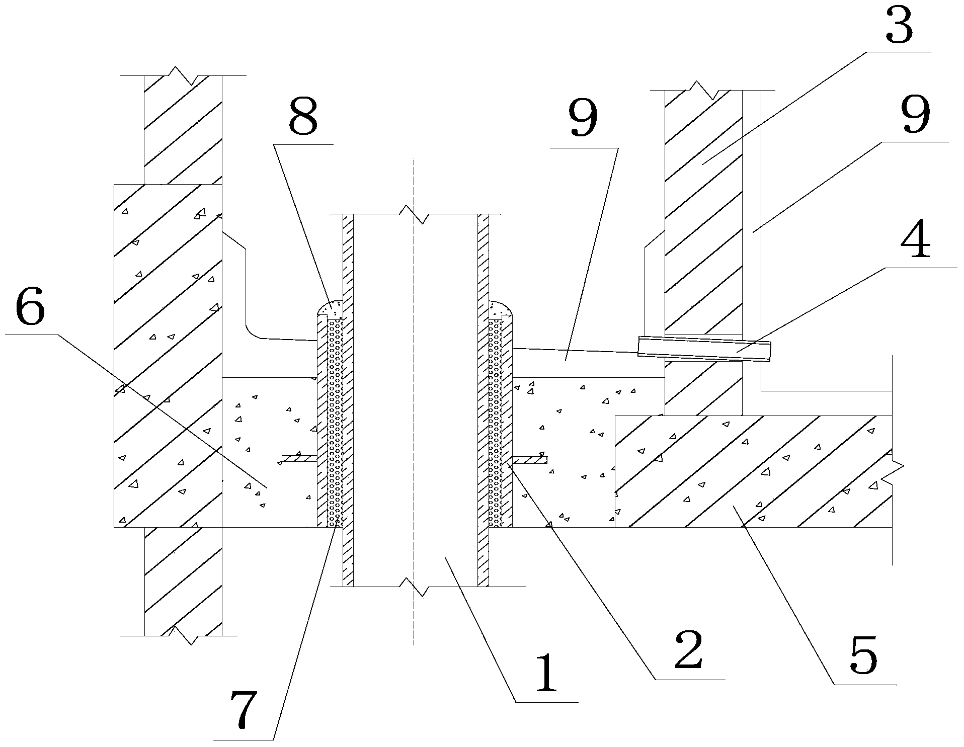 Construction method for preventing leakage of restroom tubular well