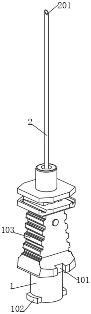 Self-alignment type needle seat and use method thereof